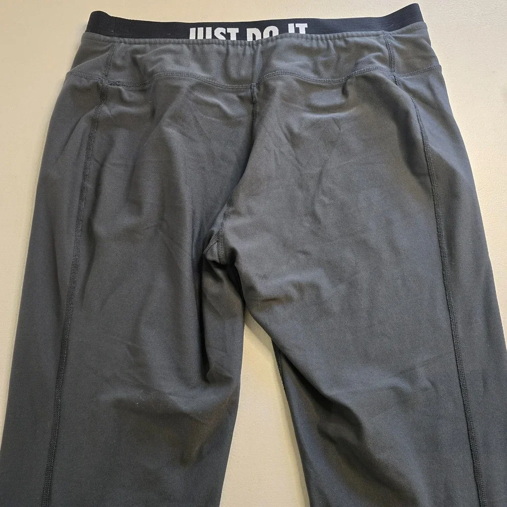 Nike Jogger Pants Women's XL Dark Gray Pull On Straight Leg Just Do It Stretch